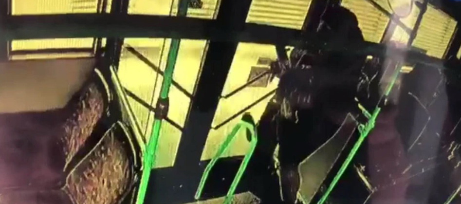 В Красноярске пассажирка разбила дверь и распылила баллончик в салоне автобуса