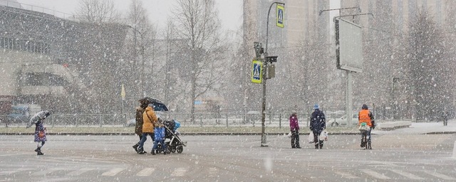 Холодная погода со снегом и дождем задержится в Петербурге на неделю