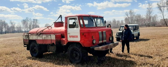 Под Новосибирске горожанка тушила лесной пожар веником