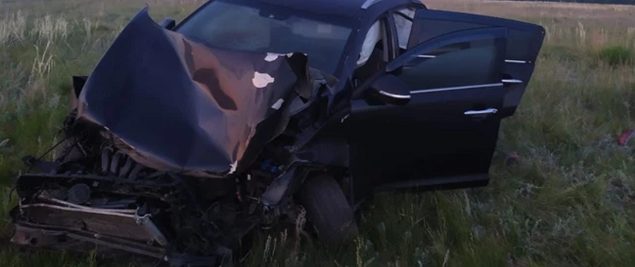 В Челябинской области пассажир погиб при опрокидывании автомобиля