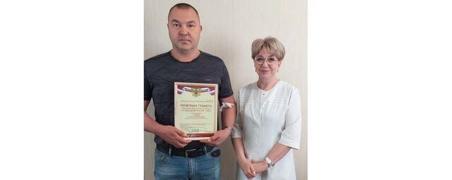 Житель Орловской области Сергей Семкин стал лучшим донором России