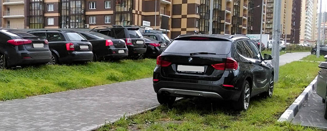 В Костроме специалисты открыли охоту на припаркованные на газонах автомобили