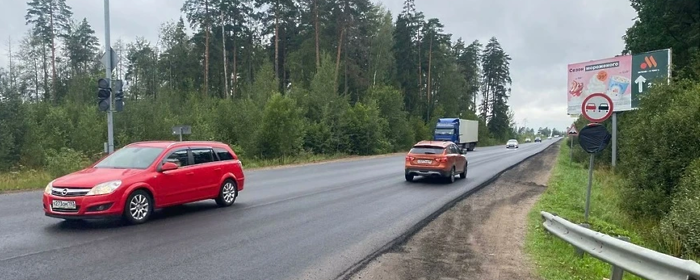 На дороге от Нахабина до Новорижского шоссе обновили асфальт