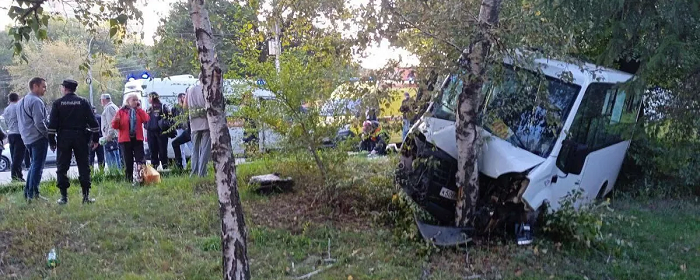 В Саратове при столкновении маршрутки с деревом пострадали восемь человек