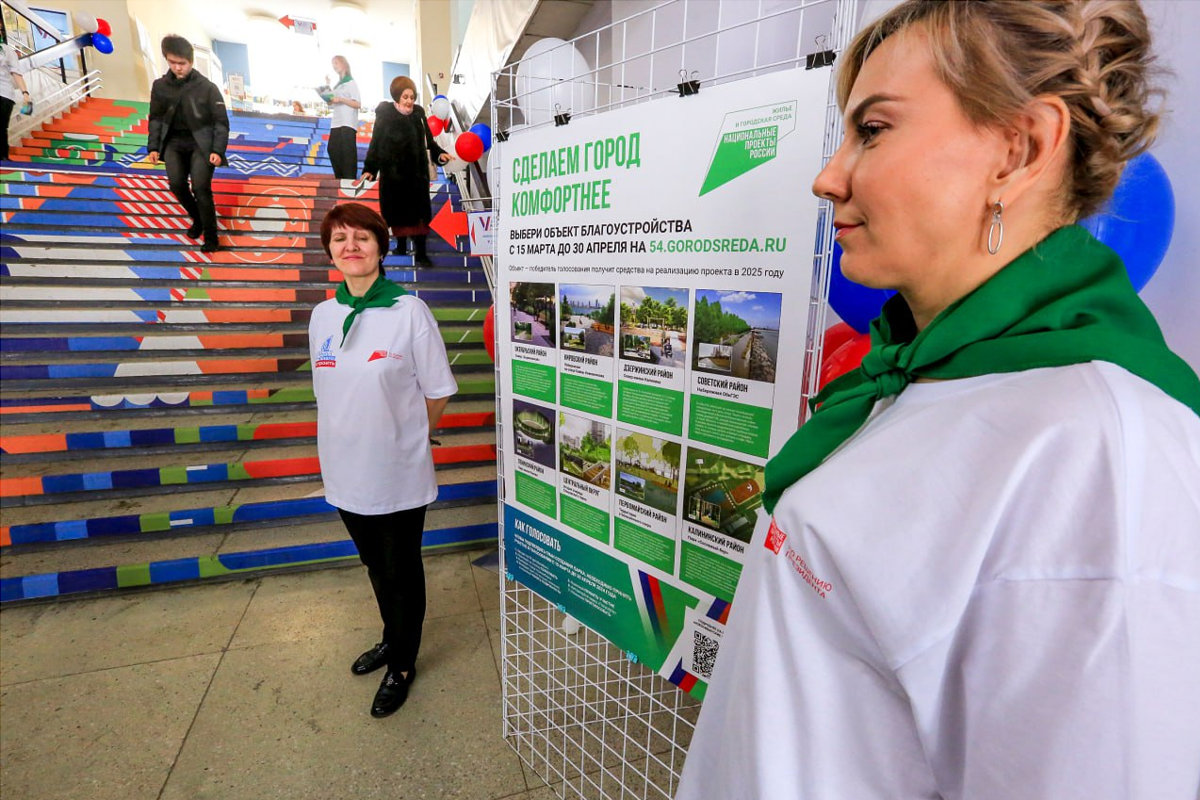 В Новосибирске жители вместе с волонтерами выбирают объекты для благоустройства в 2025 году