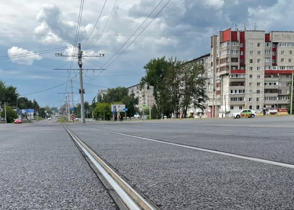 В Череповце привели в порядок трамвайные пути на одной из улиц