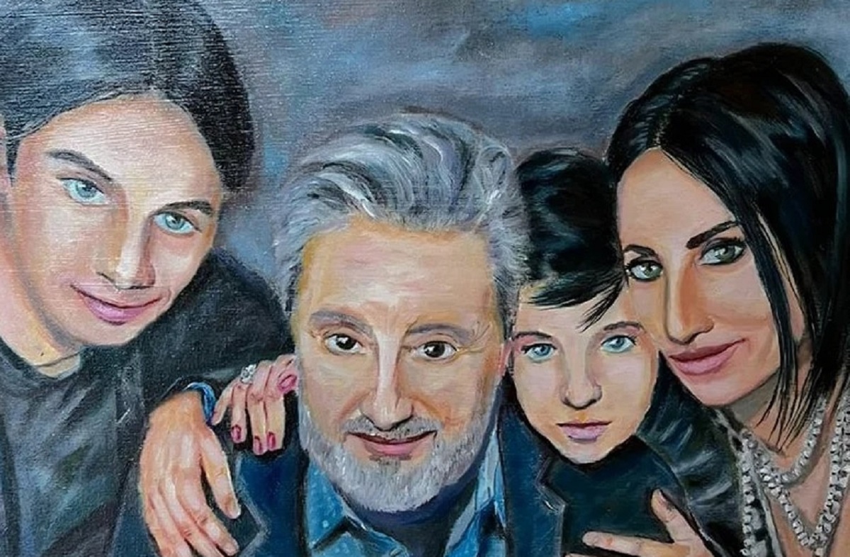 Алика Смехова с отцом и сыновьями