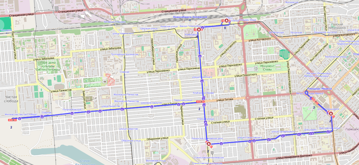 15 трамвай новосибирск онлайн карта маршрут