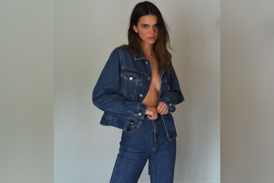 Kendall Jenner Went Topless Under Her Jean Jacket