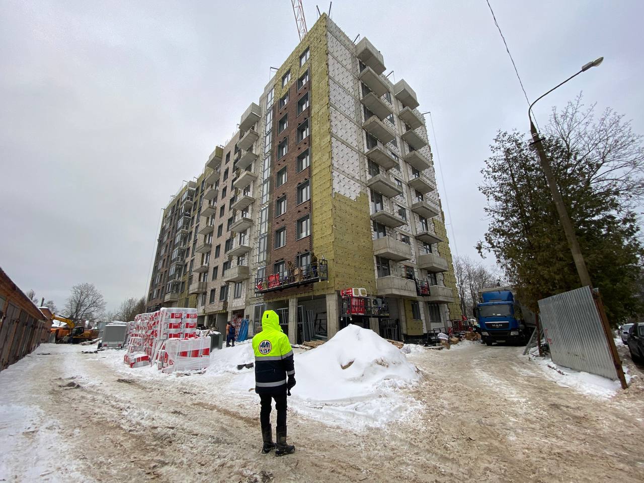 В Мамонтовке Пушкина почти завершилось строительство дома для переселенцев