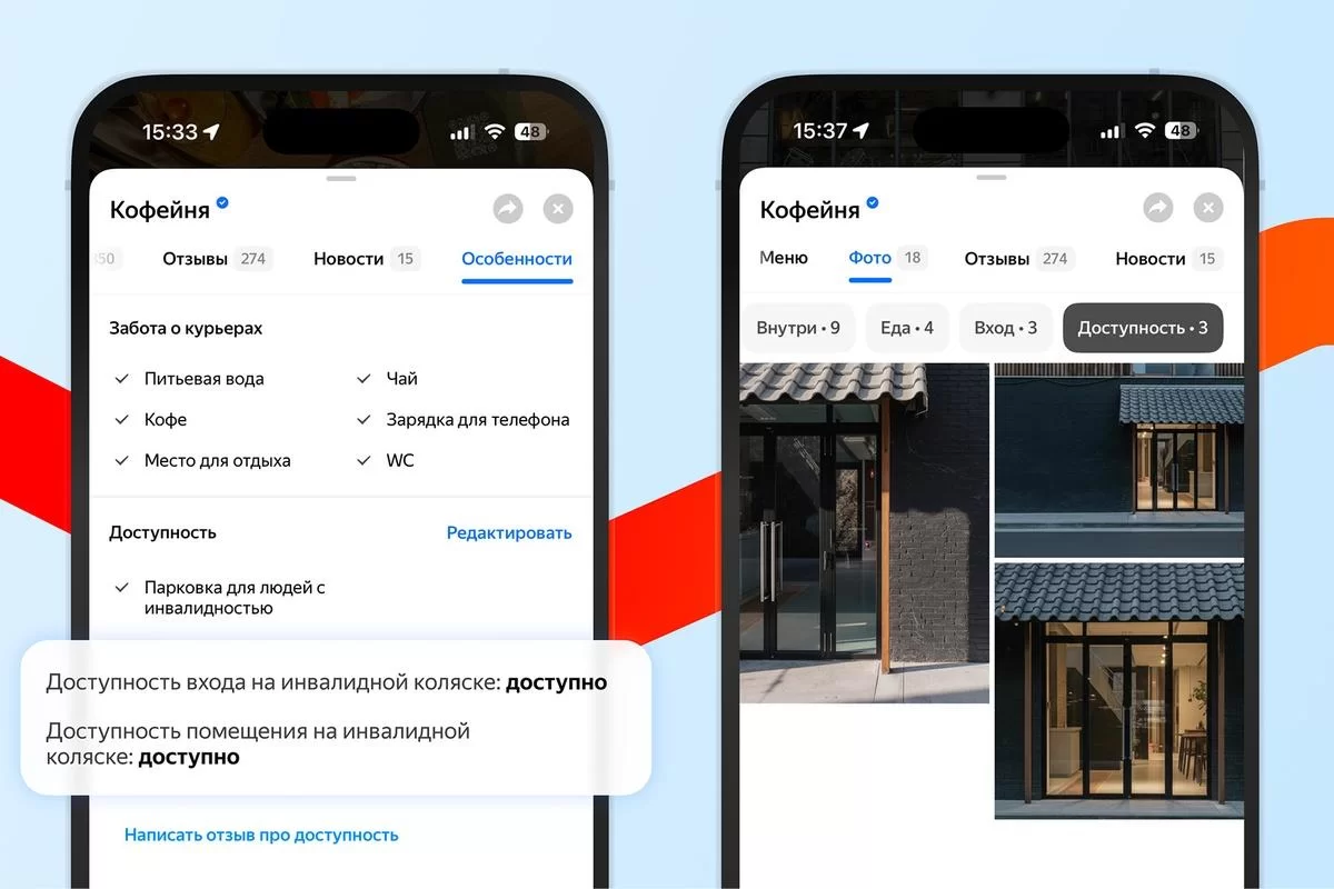 Нейросети проанализировали почти миллион фото в Яндекс Картах ради инклюзивности