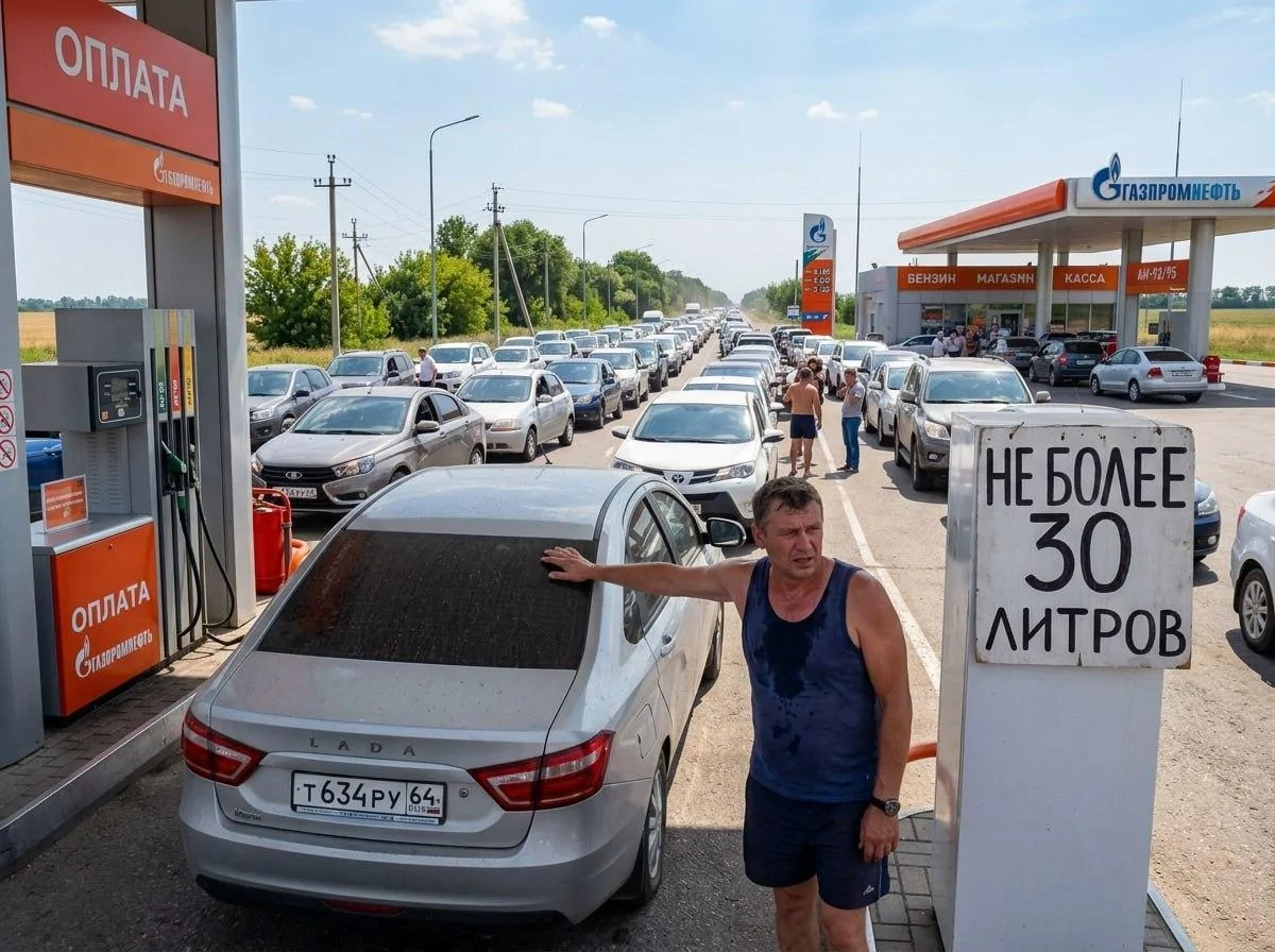 Липецкие заправки ограничили продажу бензина из-за дефицита у поставщиков
