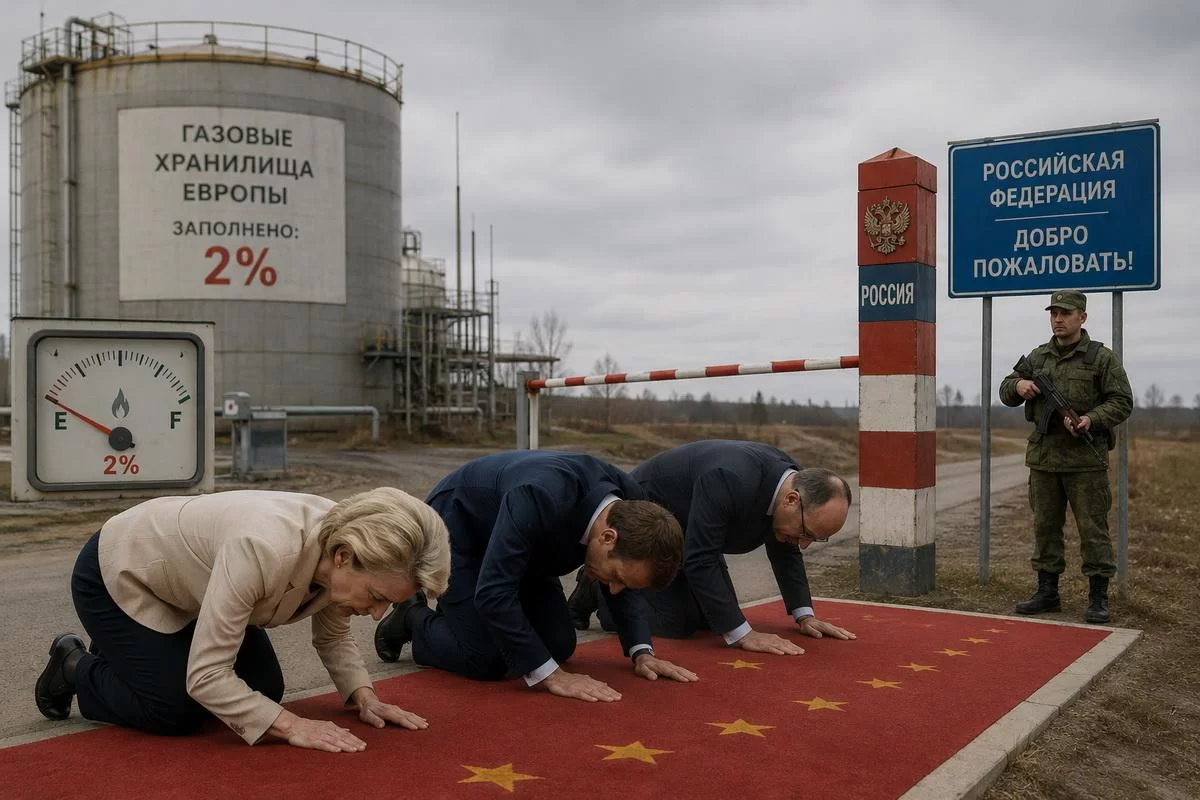 Европа опоздала: газовые хранилища почти пусты. Пришлось идти к России на поклон