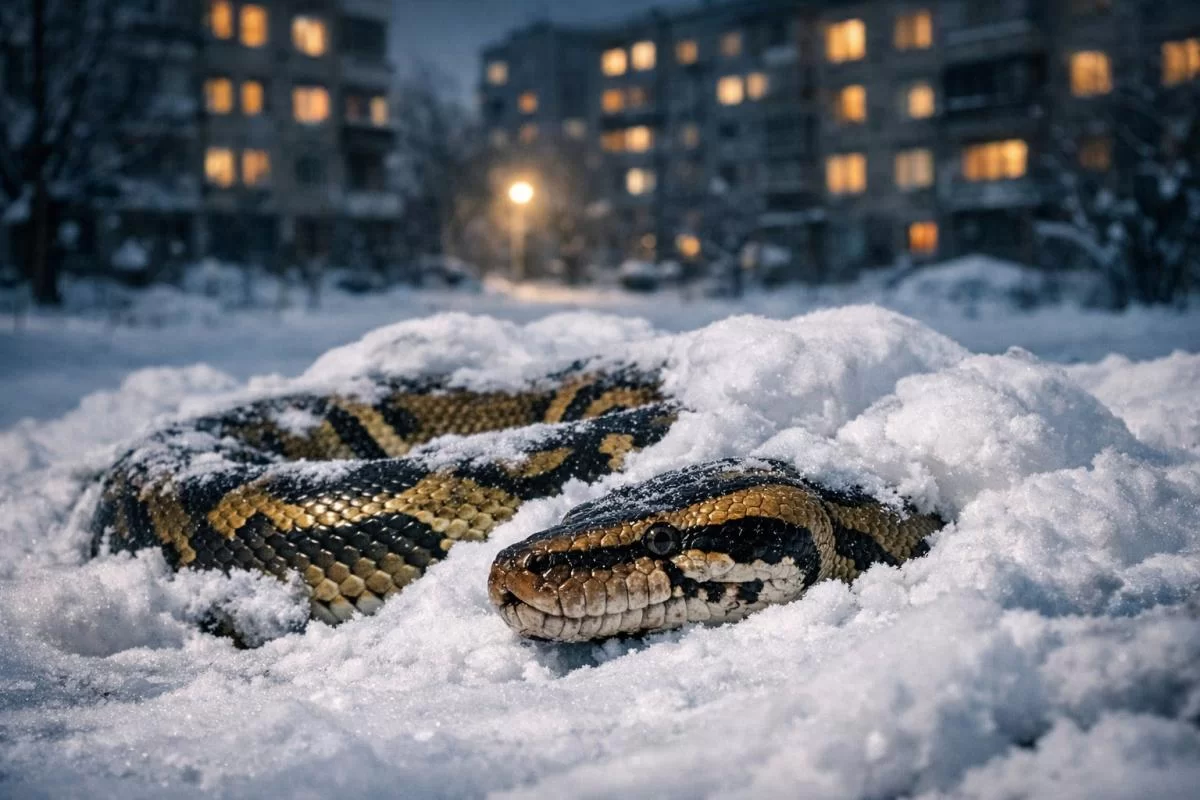 Замерзший питон в Химках: экзотические звери в наших подъездах — новая реальность