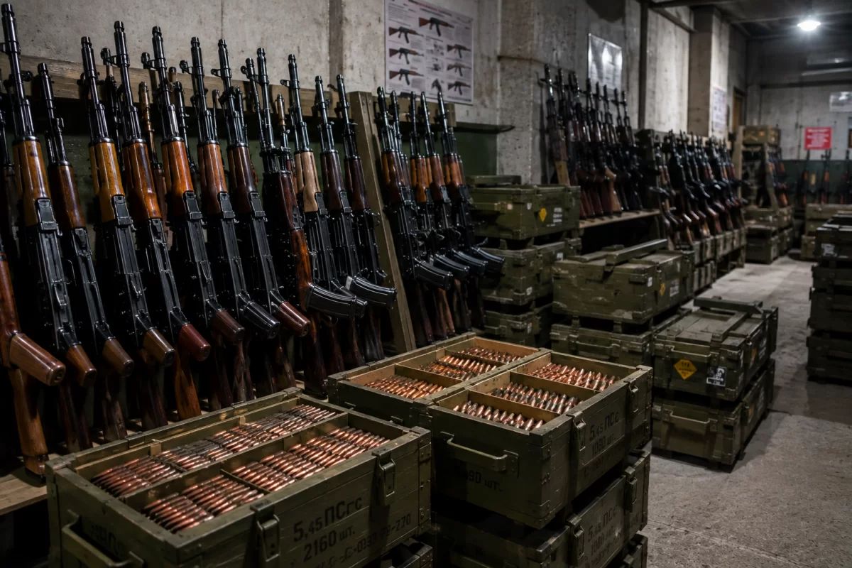 «Мина в парке» привела к складу: на даче петербуржца нашли автоматы и более тысячи патронов