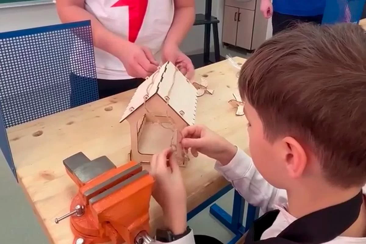 В рамках акции «Покорми птиц» для школьников села Братовщина Городского округа Пушкинский провели мастер-класс по изготовлению домиков для пернатых