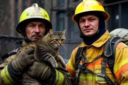 Сотрудники МЧС спасли 50 котов и собаку при пожаре в Калининграде