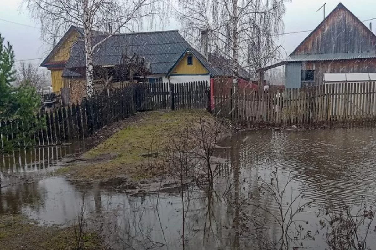 В Пермском крае река Обва вышла из берегов и затопила территории в селе Карагай