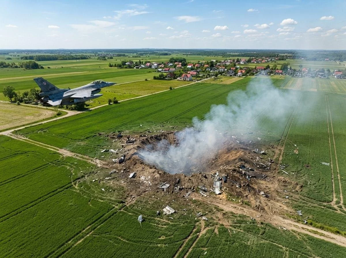 «Воронка позора» в поле Польши: Ракета пролетела 40 км над страной НАТО и упала сама. А как же ПВО?