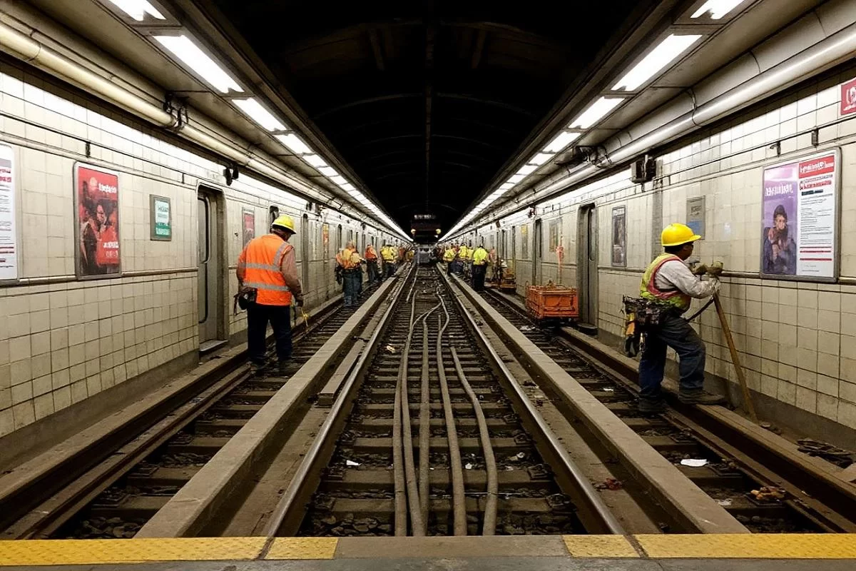 Новый этап стройки метро: у станции «Горьковская» укрепляют дно котлована