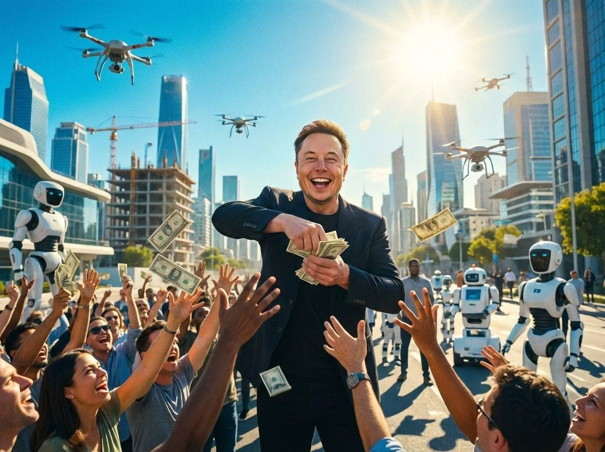 Маск хочет платить всем деньги просто так. Работать скоро станет не нужно. Что за этим стоит?