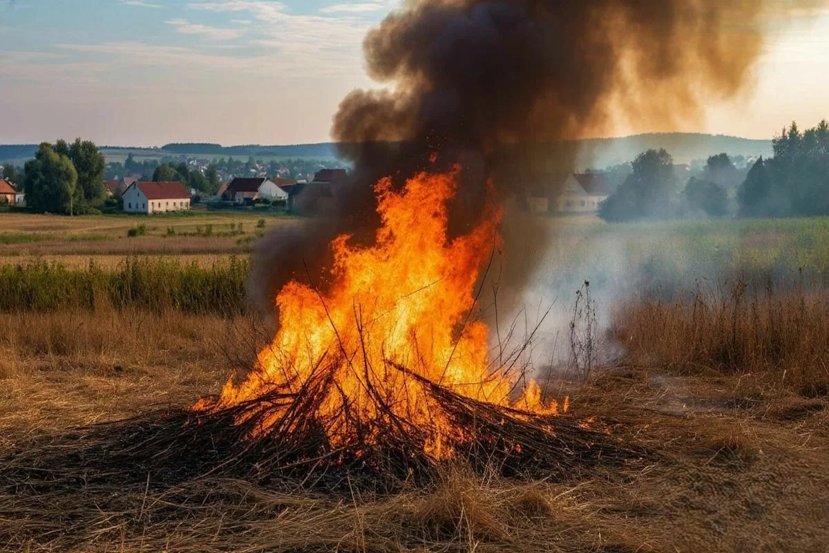 За неделю в Новосибирске увеличилось число случаев пожаров из-за возгорания травы