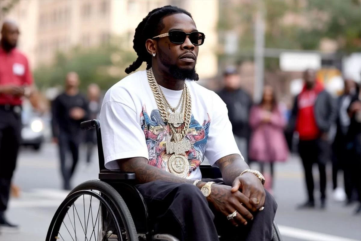 Рэпера Offset вывезли из больницы в инвалидном кресле