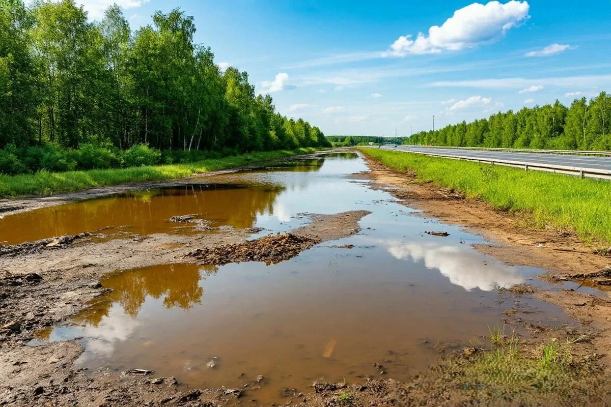 В алтайском селе Майма из-за сброса отходов производства клея выявили загрязнение почвы и воздуха