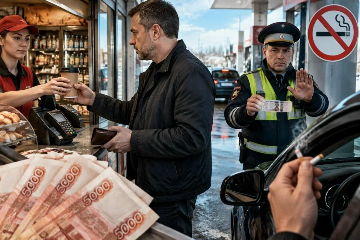 5000 за кофе и лишение прав за сигарету: как 1 минута на АЗС может превратить водителя в пешехода