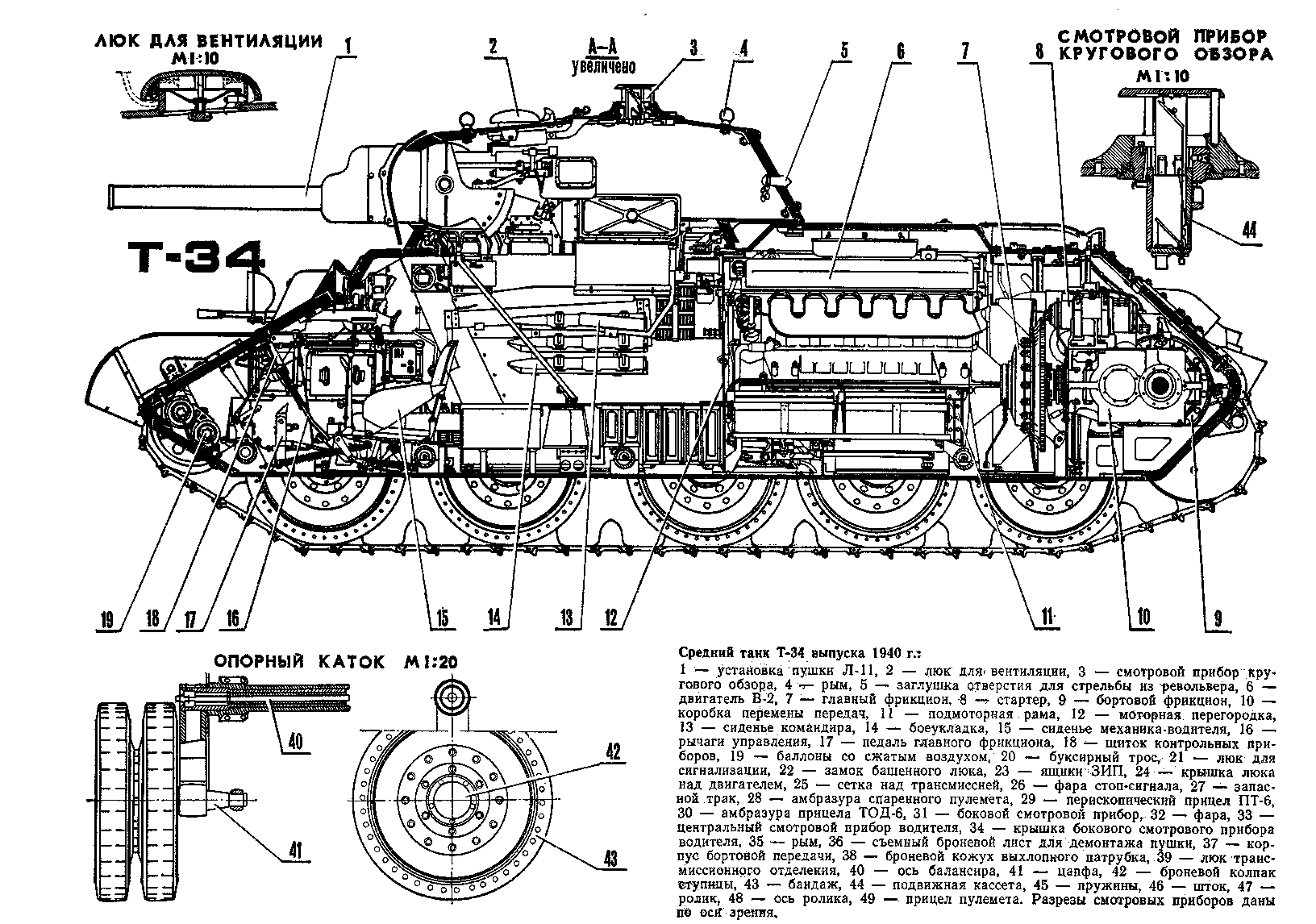 Чертеж танка т 34