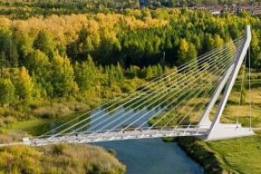 Для велосипедистов и пешеходов в Челябинске  начали строить вантовый мост через реку Миасс