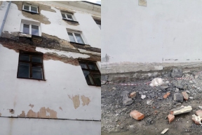 В Новосибирске начата проверка по факту обрушения фасада многоквартирного дома
