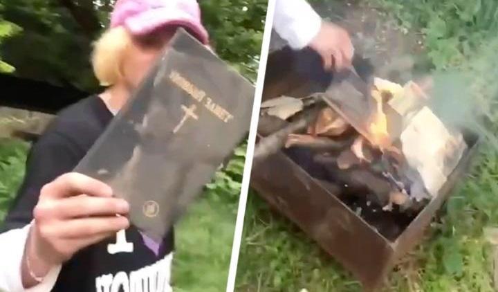 В Ставропольском крае трое подростков сожгли Библию и сняли свои действия на видео